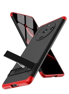 Buy Realme 11 Pro Plus 5G Case, Ultra Thin Hard Full Protection Slim Matte Finish Grip Cover Phone Case with Hideable Stand for Realme 11 Pro+ (Black Red) in Saudi Arabia
