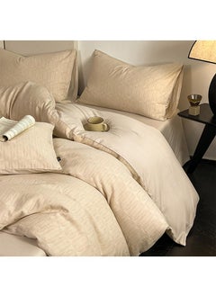 اشتري 4-Piece Cotton Comfortable Set Bed Sheet Set Gift Birthday Gift Moving Gift في السعودية