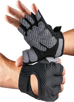 Buy Gym Hand Gloves with Anti-skid and Wear resistant Comfortable Exercise Gloves and Breathable  with Velcro Weight Lifting with Wear Easily. in UAE