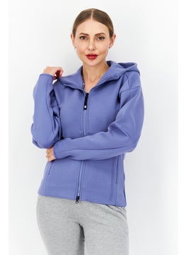 Buy Women Sportswear Fit Long Sleeve Training Sweatshirt, Slate Blue in UAE