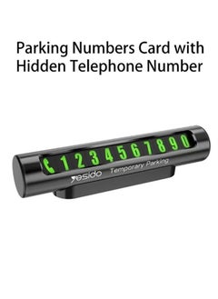 اشتري Temporary Car Parking Card Number Plate for Car, Parking Numbers Card with Hidden Telephone Number, Car Stop Accessories Temporary Number Sign Plate في السعودية