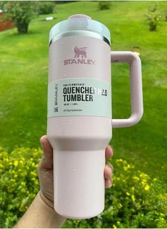 اشتري Stanley Quencher Stainless Steel Vacuum Insulated Tumbler with Lid and Straw for Water, Iced Tea or Coffee, Smoothie and More, 40 oz (Pink Dusk) في الامارات