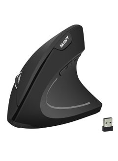 Buy 2.4G Wireless Vertical Optical Mouse With USB Receiver Black in Saudi Arabia