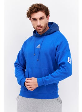 Buy Men Sportswear Fit Long Sleeve Outdoor Hoodies, Blue in UAE