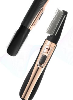 Buy ULIOVA Hair Straightening Comb Lightweight Quick Heating Air Hair Dryer Uniform Heating Comb Travel Friendly Hair Straighter Black Gold in Saudi Arabia