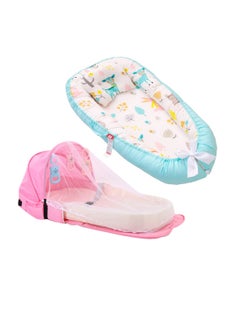 Buy Star Babies - Baby Sleeping Pod + Bed with Mosquito Net-Blue/Pink in UAE