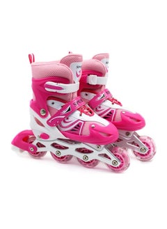 Buy Inline Skates Adjustable Sizes Roller Skates With Flashing Wheels For Outdoor Indoor Children Skate Shoes For Boys And Girls Youth And Adult in UAE