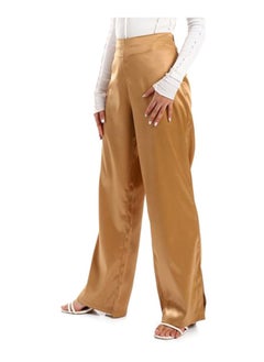 Buy Waistless Side Zipper Gold Silk Statement Pants in Egypt