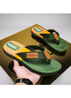 اشتري EVA Mens Flip-Flops Non-Slip Beach SlippersGreen Green في الامارات