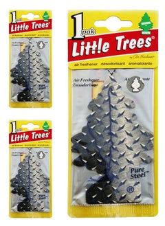 Buy 3 Pcs Hanging Paper Card Air Freshener, Pure Steel in UAE