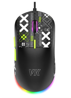 Buy Wired gaming mouse RGB luminous lightweight gaming mouse protective sticker custom gaming mouse office business gaming integrated mouse desktop notebook USB wired mouse in Saudi Arabia