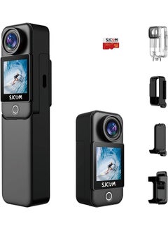 Buy SJCAM C300 4K30fps Action Camera 3800mAh Battery Sport Camera with Touch Screen 8xZoom 96ft Underwater Camera Accessories Kit for Outdoors Activities in UAE