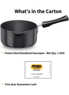 اشتري Futura Hard Anodised Saucepan Without LID and Induction Compatible Base 3.25mm Thick 2 Litre s Black في الامارات