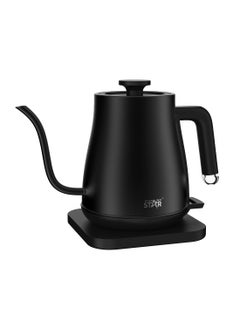 اشتري Electric Gooseneck Kettle - Pour-Over Coffee and Tea Pot, Stainless Steel, Quick Heating, 1.2 L 1500W KH201 ST-6006 Black في السعودية