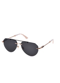 Buy Men's Aviator Shape  Metal Sunglasses SPLN42M590302 - Lens Size: 59 Mm - Rose Gold With Semi Matt Black in UAE