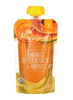 Buy Happy Baby Organic Baby Food 6 Months Bananas Sweet Potatoes and Papayas 4 oz 113 g in UAE