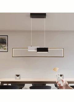 Buy Led Pendant Light Dimmable Modern Led Chandelier Lamp With Remote Creative Square Hanging Pendant Lighting Adjustable Ceiling Pendant Light Fixture For Kitchen Dining Room Bedroom in Saudi Arabia