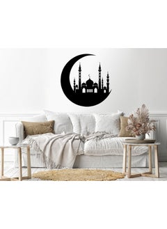 Buy Indian mosque Sticker wall decal 80x80 Black in Egypt