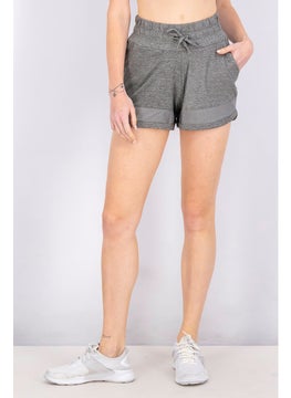 اشتري Women Sports Fit Drawstring Short, Dark Grey في السعودية