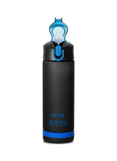 Buy EYUN sports water bottle plastic leak proof unisex for gym office outdoor school with straw 750ml blue in Egypt