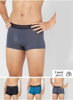 Buy Pack Of 3 Luxury Modal Boxer With Antibacterial Finish in UAE