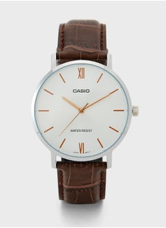 Buy Classic Leather Strap Analog Watch in UAE