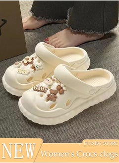 Buy Women's Crocs clogs Sandals Bath Slippers Quick Drying Slide Sandal Non-Slip Soft Shower Slippers Spa Bath Pool Gym House Slippers Beach Sandals for Indoor & Outdoor in UAE