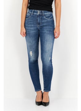 اشتري Women Skinny Fit Shape Up Wash Stretchable Denim, Blue في الامارات