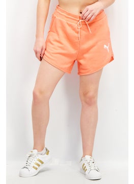 Buy Women Regular Fit Drawstring Brand Logo Outdoor Short, Pink in Saudi Arabia