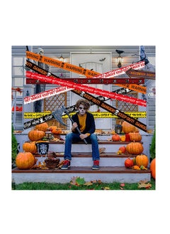 Buy Halloween Warning Tape 7 Styles Scary Caution Tape Sign for Haunted House, Hazard Areas, Zombie Party and Halloween Party Indoor Outdoor Garden Yard Decoration (Multi, 7PCS) in UAE