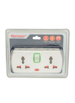 اشتري Oshtraco 13 Amp 2 Way Multi Socket And W.Sw.L+2 Pin Flate في الامارات