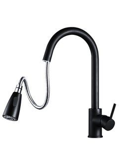 اشتري Single Handle High Arc Kitchen Faucet with Pull Down Sprayer, Stainless Steel Modern Faucet, 360° Swivel Spout في السعودية