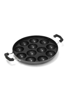 Buy Non Stick Appam Pathra 12 Pits Appam Maker, 2 layer Non Stick Coating Size 23 X23 CM in UAE