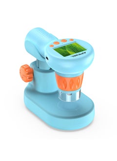 اشتري APL-MS201 Kids Handheld Digital Microscope with Camera 2MP Photo 720P Video 2.0 Inch IPS Screen 800X Magnification Built-in Battery LED Fill Lights with Adjustable Desktop Bracket في الامارات