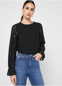 اشتري Lace Detail Top في الامارات