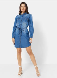 اشتري Denim Button Down Dress في السعودية