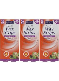 اشتري Argan Oil Wax Strips, 20 Count (Pack Of 3) في الامارات