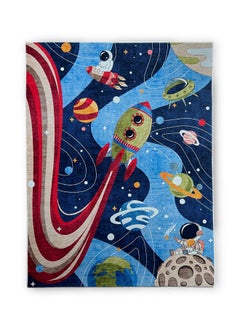 Buy Space Printed Rug, Multicolour - 120x160 cm in UAE