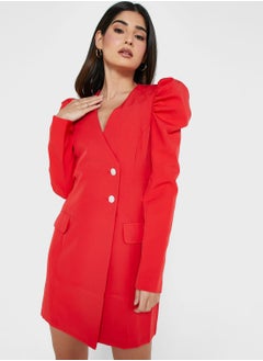 Buy Puff Sleeve Double Breasted Blazer in UAE