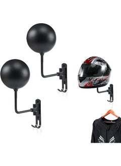 Buy 2 Piece Set 180° Rotating Motorcycle Helmet Stand in UAE