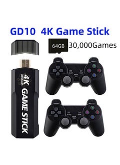 اشتري GD10 64GB 2.4G Wireless Controller Video Game Console Built-in 30000 Games  with 4k HD في السعودية