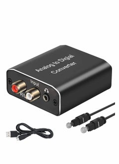 اشتري Analog to Digital Audio Converter, RCA, R L or 3.5mm Jack, Audio Adapter for PS4, Xbox, HDTV, DVD, Headphone في الامارات