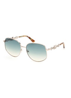 Buy Women's UV Protection Round Shape Metal Sunglasses GM0000332P59 - Lens Size: 59 Mm - Gold in UAE