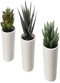 اشتري Ikea Fejka Artificial Potted Plant with Pot, Pack of 3,203.953.31 في مصر