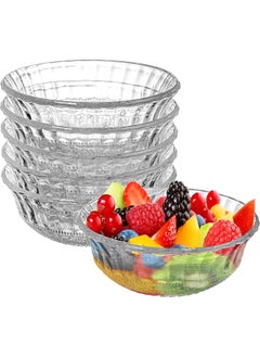 Buy Alsaqer Pack of 4 Pcs Round Glass Salad Bowls 5 Inch in UAE