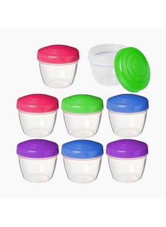 Buy Mini Yogurt Food Containers 150ml Set of 8 Pieces Random Colors in Egypt