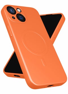 Buy for iPhone 13 mini Case, Soft Anti-Scratch Microfiber Lining, Compatible with MagSafe, Shockproof Phone Case for iPhone 13 mini, Orange in UAE