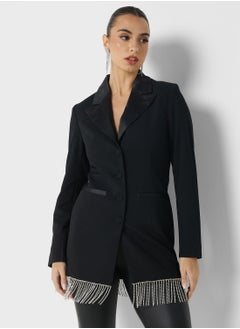 Buy Fringe Hem Blazer in UAE