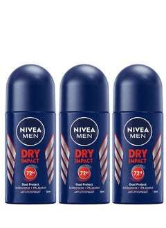 Buy Pack Of 3 Nivea Men Dry Impact Deodorant 50ml in Saudi Arabia