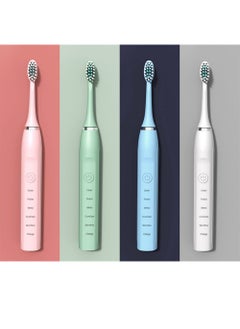 اشتري Sonic Electric Toothbrush for Adults Timer Teeth Ultrasonic Automatic Vibrator Whitening Ipx7 Waterproof 4 Brush Head Usb Type في السعودية